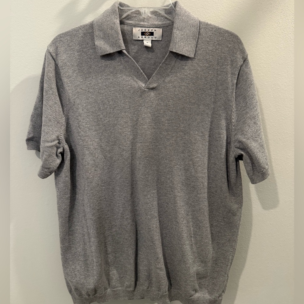 Joseph Abboud Heather Gray Polo Shirt